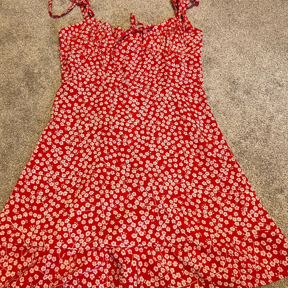 Red/White Floral Dress